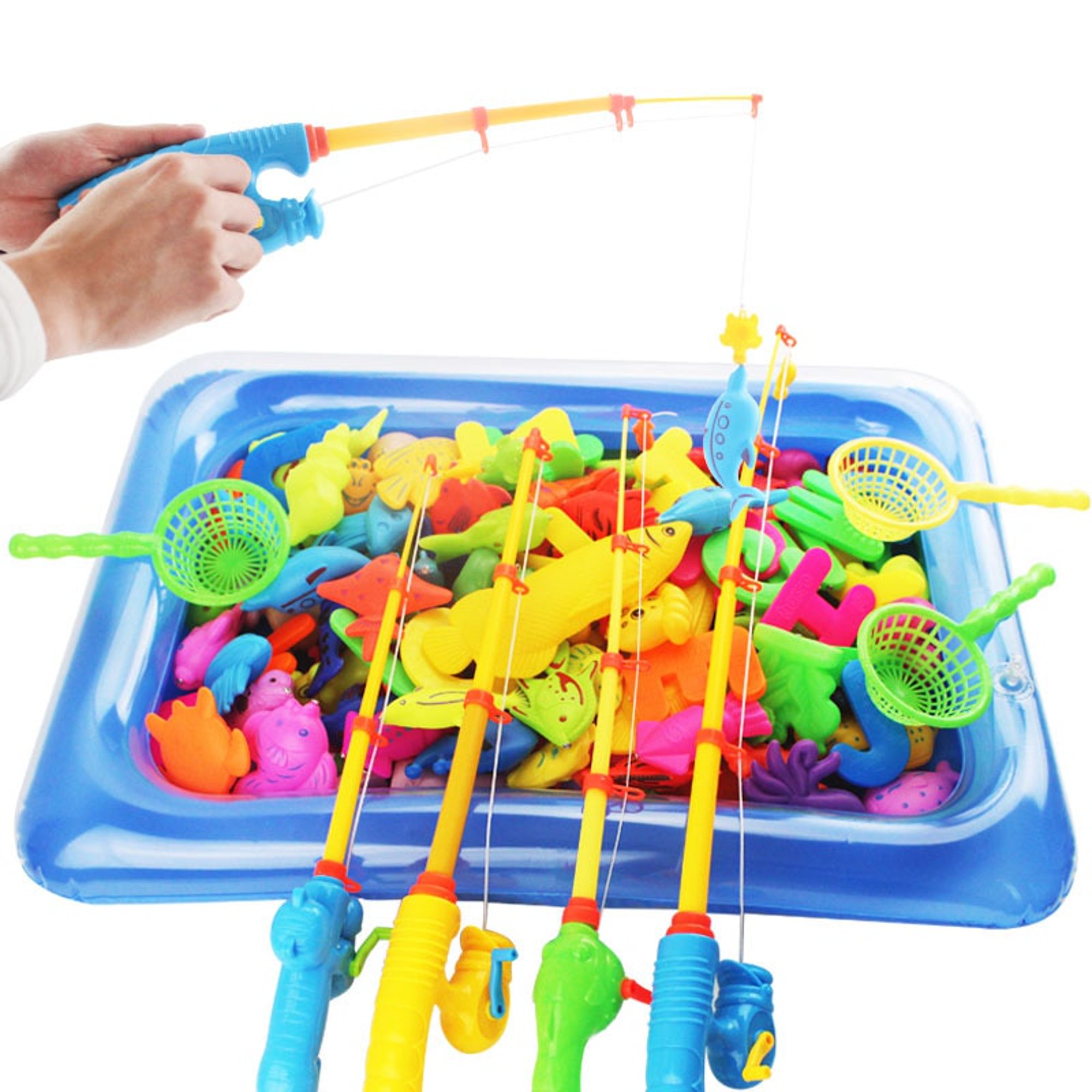 Children Boy Girl Fishing Toy Set Suit Magnetic Play Water Baby