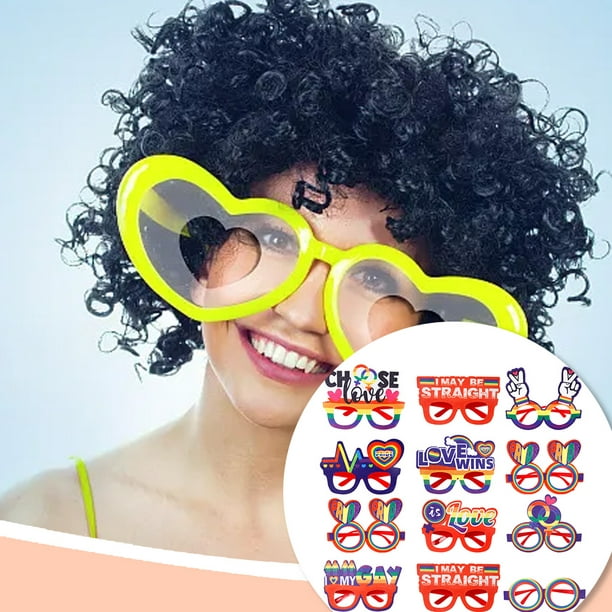 Sonducket Gafas de fiesta temáticas accesorios de fotografía decoración  amor mes fotografía gafas carnaval Iris vidrio Cosplay gafas IS Type3 NO3