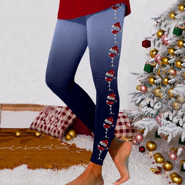 Leggins Para Mujer, Talla L, Estampado Navideño, Elásticos