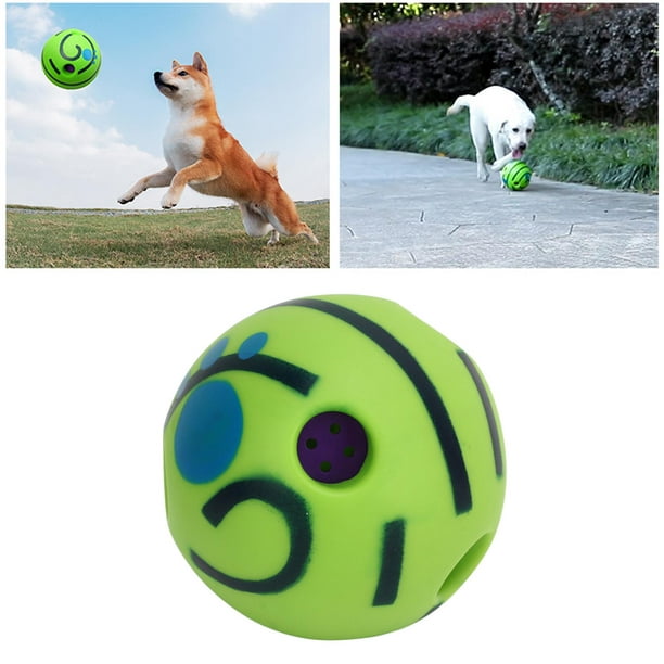 Juguete de pelota para perros Waggle pelota interactiva para perros Giggle  alta resistencia portátil ANGGREK Otros