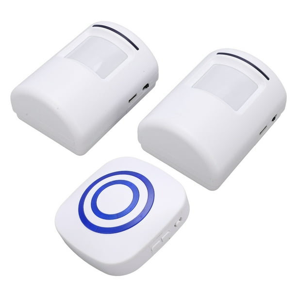 Alarma inalámbrica de seguridad para el hogar, kit de alarma de sensor de  movimiento para exteriores con 1 receptor enchufable y 2 detector de sensor  de movimiento PIR para negocios, hogar, oficina