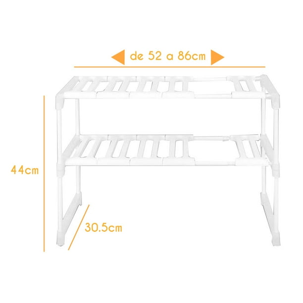 Escurridor de trastes para fregadero Z652 Blanco Utilisimo Organizador