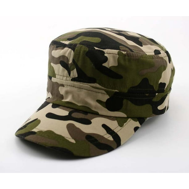 Gorra militar de algodón unisex Gorra de béisbol ajustable Gorra militar  Sombrero de cadete (58-60 cm) TUNC Sencillez