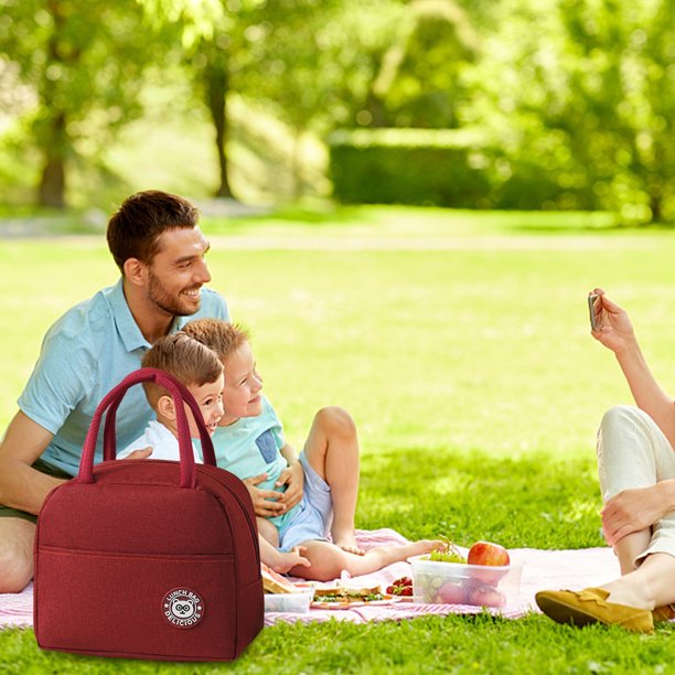 Linda Bolsa Almuerzo Portátil Aislada Bolso Comida Múltiples