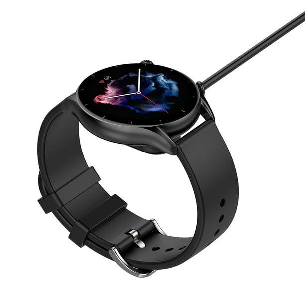 Cargador para smartwatch Charge+ Huami Amazfit Gts 3 Gtr 3 Gtr 3 Pro A2039  A2040 A2035 Smartwatch Relógio Usb Cabo Carregador negro
