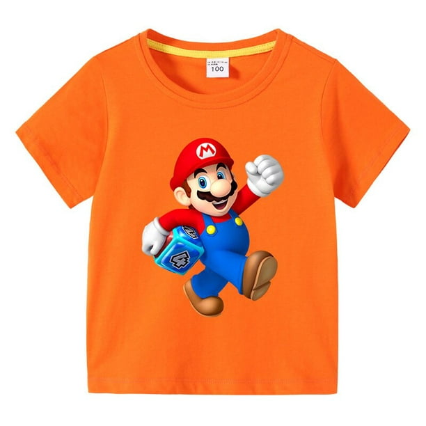 Super Mario Camiseta Niño, Camisetas de Manga Corta Mario Bros, Ropa Niño  Algodón, Regalos para Niños y Adolescentes Edad 4-12 Años (7-8 Años,  Amarilla): .es: Moda