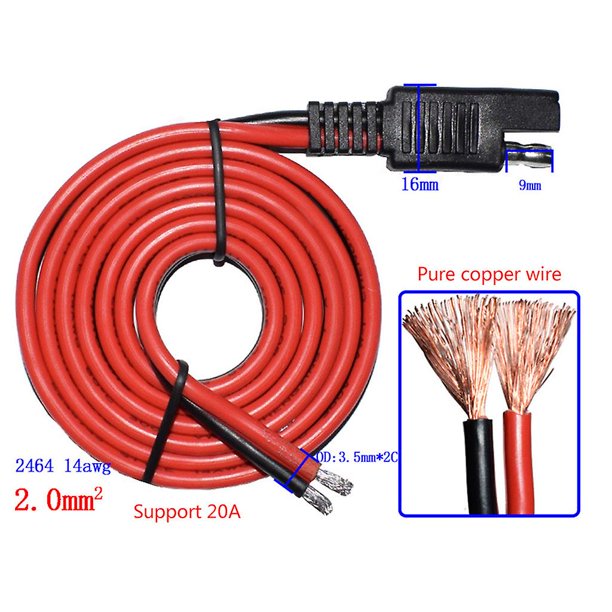 Cable de alimentación RED 9mm