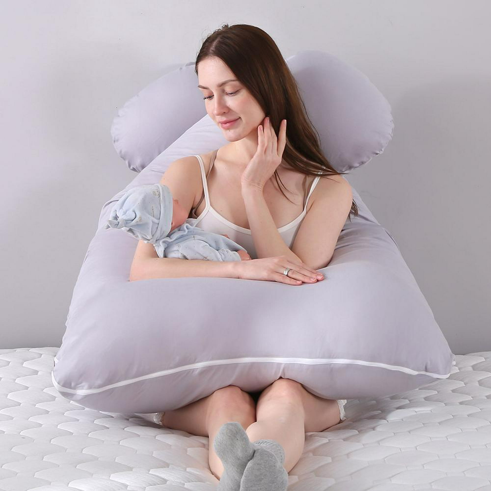 U-Typ Funda de almohada para embarazadas Cojín de protección lateral con  estampado de algodón (Nube rosa) Ndcxsfigh Nuevos Originales