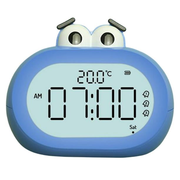 Reloj despertador Radio despertador con radio alarmas duales fácil de usar,  regalo Reloj digital con luz nocturna de 7 colores para dormitorio, niños  Blanco BLESIY Radio despertador