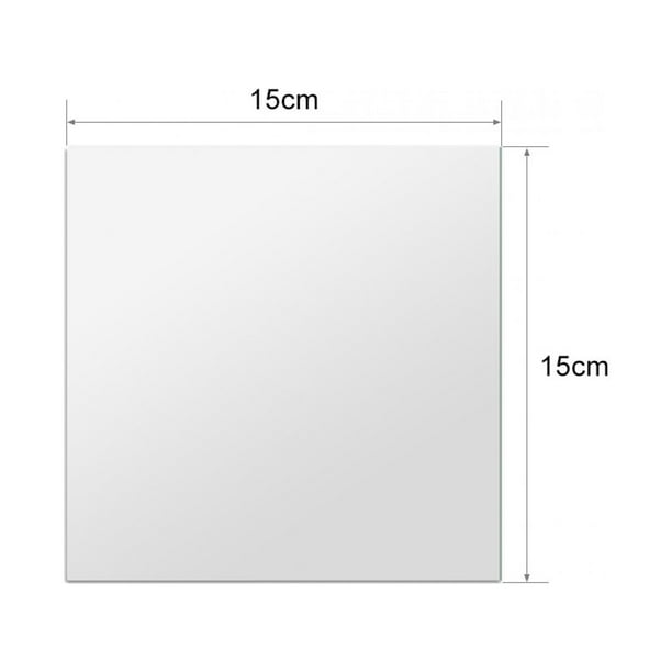 4 pegatinas de pared de espejo cuadrado, espejo 3D de longitud completa,  hoja de espejo acrílico decorativa para el hogar, azulejos de espejo para  15cmx15cm Colco Etiqueta engomada de la pared del