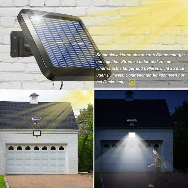 Lámparas solares para exteriores, 56 luces solares LED 120° Luz de