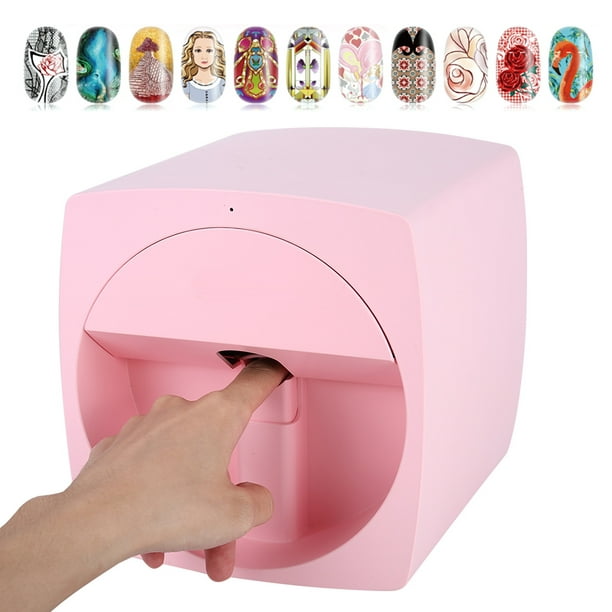 Máquina profesional de pintura de uñas inteligente 3D de 24W impresora de  Arte de uñas arte de uñas personalizado privado móvil Digital rosa de  110-240V para ANGGREK Otros