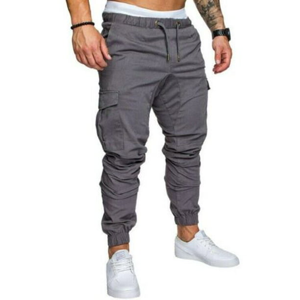 Pantalones deportivos para Hombre Joggers Mono delgado de Gym ajustado Moda  2021