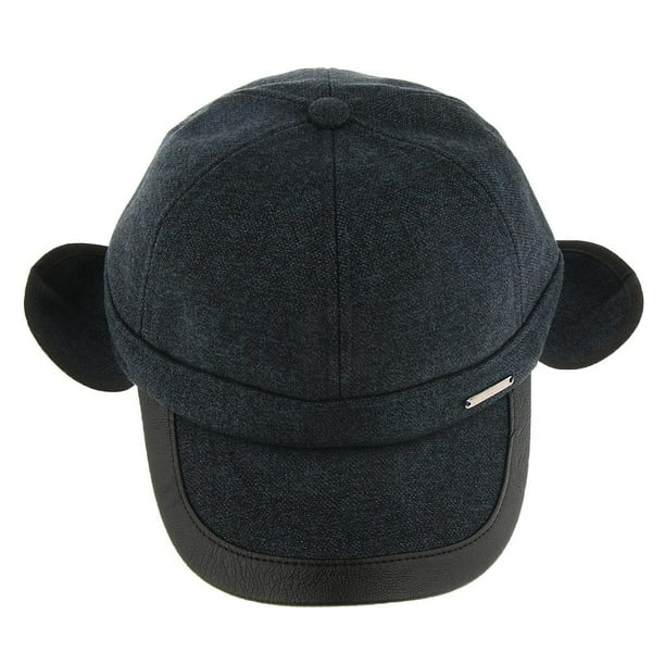 Sombrero de invierno para hombre con orejeras y visera - Gorra de béisbol  cálida para camionero