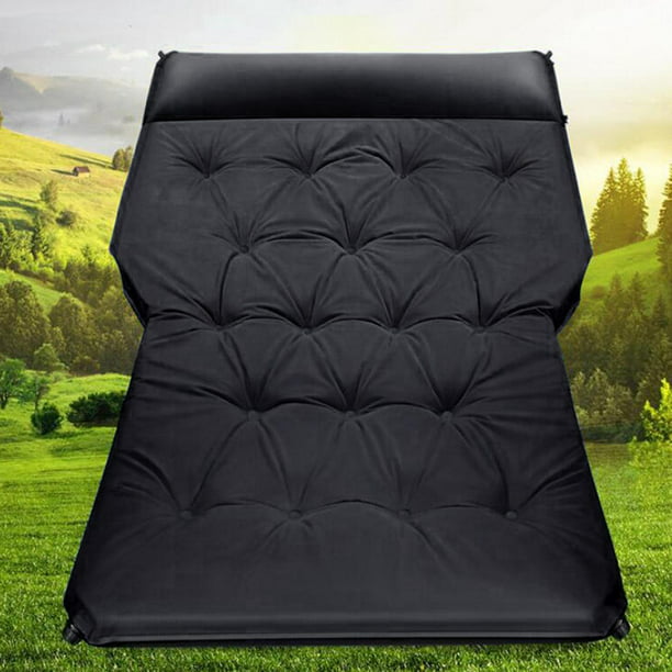 Tela suave del colchón inflable del coche del mismo del colchón de aire  automático portátil de SUV Negro Sharpla Almohadilla para dormir