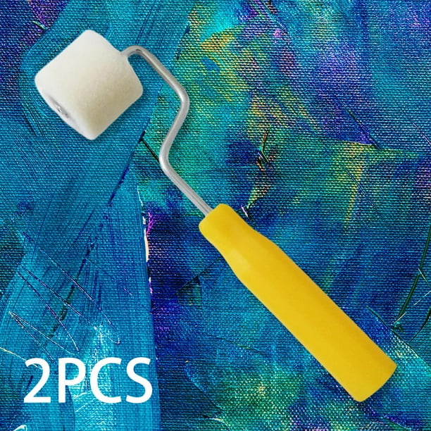 2 mini rodillos de pintura de lana de pelo corto rodillo de pintura extra  pequeño pequeño rodillo para pintar para detalles proyectos de plantillas  de