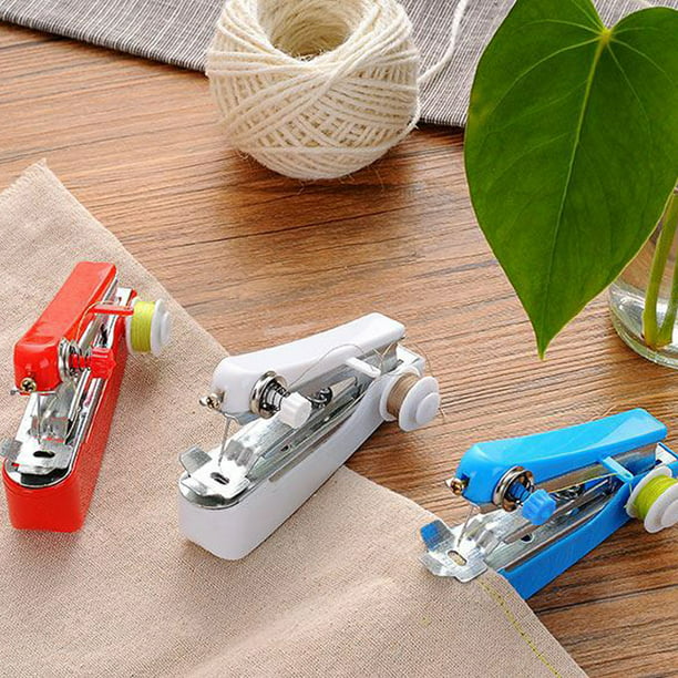 Mini máquina de coser portátil Manual de costura de tela práctica