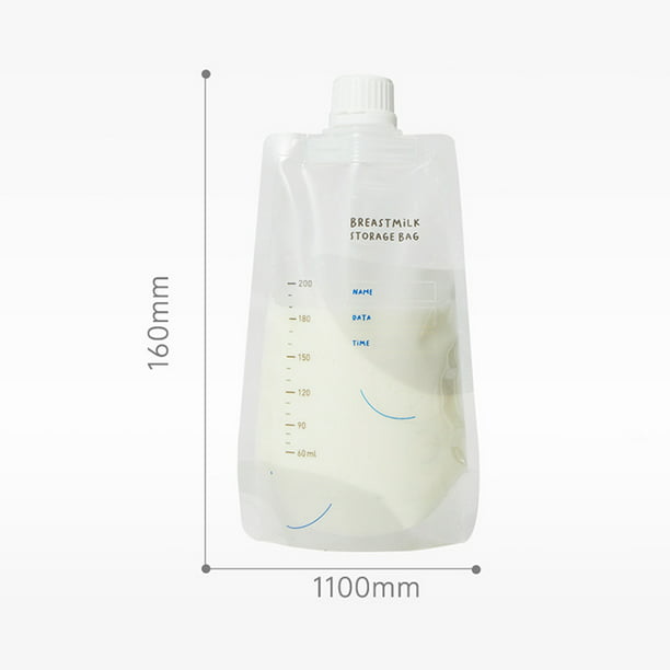 TSRETE Bolsas de almacenamiento de leche materna con detección de  temperatura, 120 unidades a prueba de fugas, doble cierre de cremallera,  bolsas de