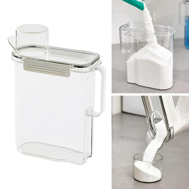 Lavadoras Dispensador de detergente para ropa sucia, 60.9 fl oz, dispensador  de detergente hermético transparente con taza de detergente para – Yaxa  Colombia