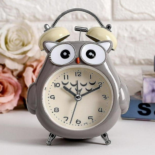 Reloj despertador creativo para niños, lindo reloj despertador portátil de  alto volumen recargable con luz nocturna, para dormitorio, estudio, regalo