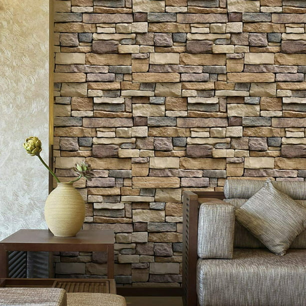 Comprar Paneles de pared de ladrillo 3D, papel tapiz adhesivo para sala de  estar, dormitorio, decoración de fondo de cocina