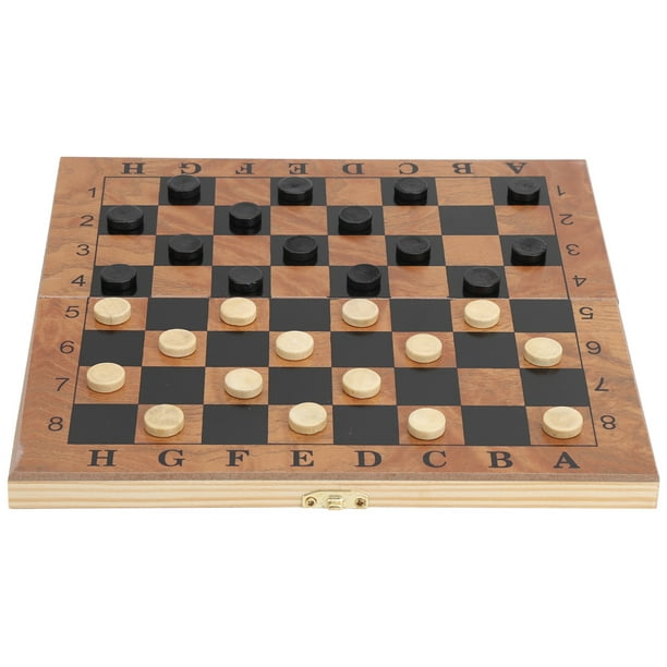 Tablero de ajedrez de madera, caja de madera plegable, tablero de ajedrez 3  en 1, tablero de ajedrez con ajedrez para niños y adultos, tablero de