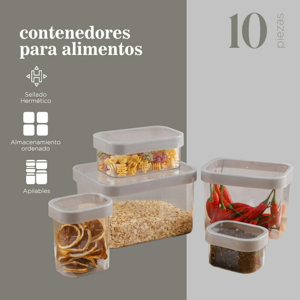 Hermético de plástico Contenedores de almacenamiento de alimentos