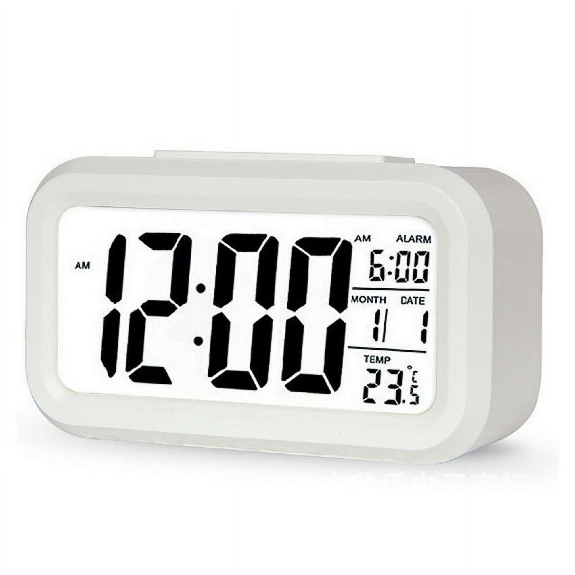 Reloj despertador digital multifuncional Led luz inteligente reloj  temperatura calendario perpetuo rosa brillar Electrónica