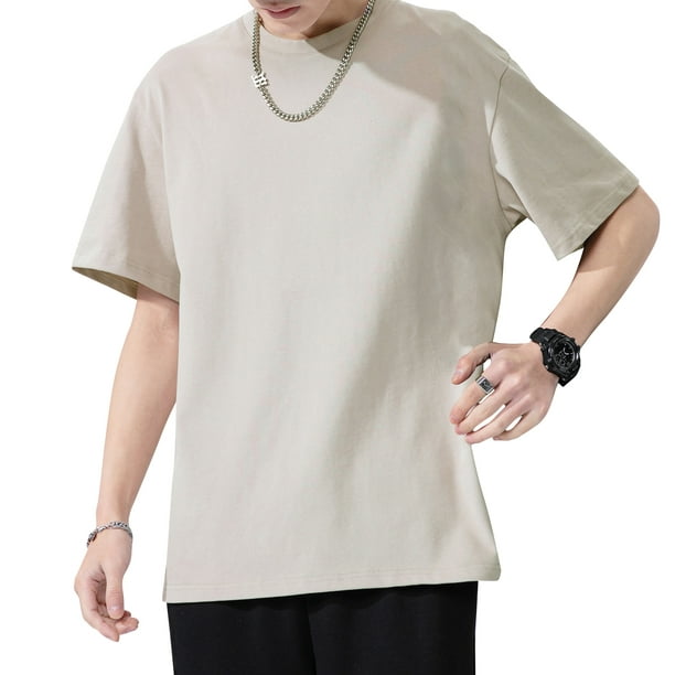Comprar Pack de 5 camisetas para hombre 100% algodón blanco sólido