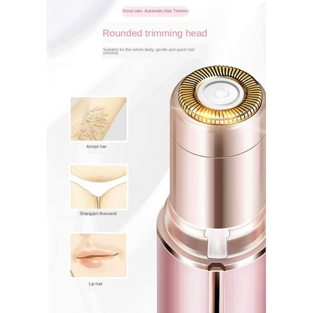 Depiladora facial Baoblaze para mujer, fina, ideal para barbilla y labio,  afeitadora impermeable e indolora, USB - Color Blanco