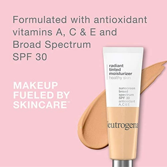 crema hidratante facial neutrogena radiante tono sheer fair fps 30 y vitaminas a c y e ligera si neutrogena