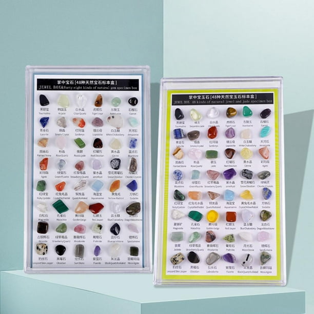 Kit de muestras de minerales de roca de piedra Natural para niños