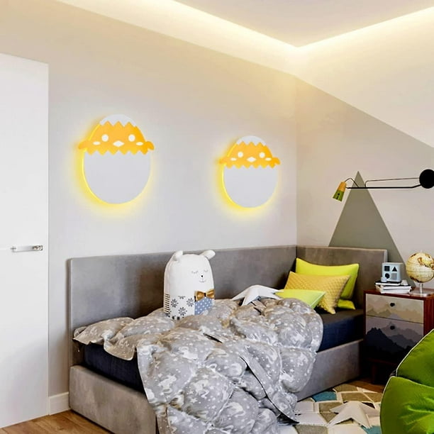 Lámpara LED de noche para niños y bebés, luz de pared de 3 colores con  dibujos