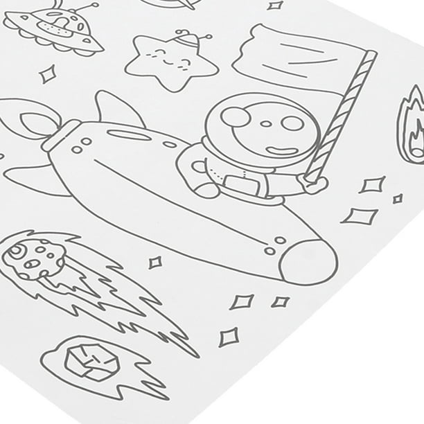 Rollyart - Rollo de colorear de gran tamaño, rollo de dibujo para niños,  rollo de papel para colorear para niños, papel de relleno de color para  pintura de bricolaje, juguetes educativos tempranos para niños pequeños con  lápices de colores  