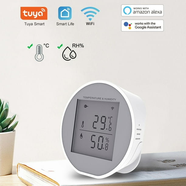 Sensor Temperatura Humedad WiFi Tuya SmartLife Alexa Google Alarma