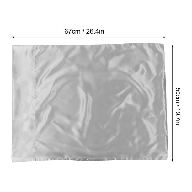 2 Fundas de almohada blanca detalle satén de 75 x 50 cm