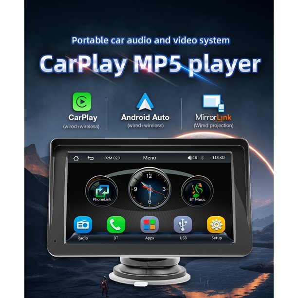 Estereo de Pantalla Con Bluetooth Android Reproductor MP5 Para Auto Carro  Coche