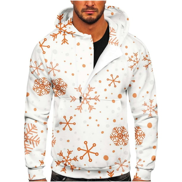 Sudadera Para Hombre Sudaderas Con Capucha de Moda Sudadera Con Cremallera  Casual Estampado de Navid Odeerbi ODB179878