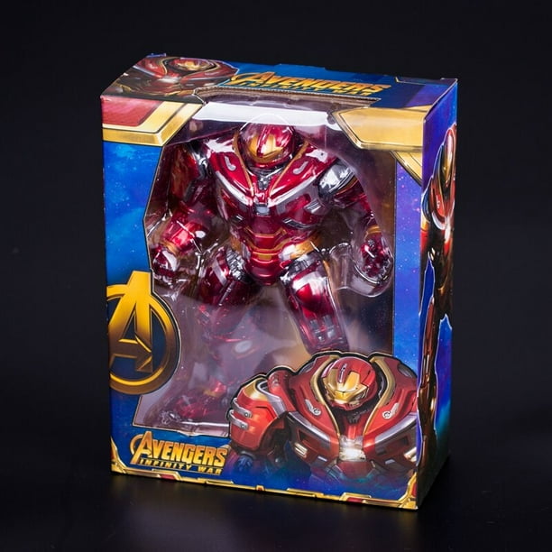 Figuras de acción de superhéroes de Marvel para niños, juguetes de PVC de  Disney, vengadores, Iron Man, Hulk, Thanos, luz intermitente en el pecho,  17cm Gong Bohan LED