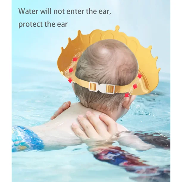 Gorro Visera Baño Ducha Bebé Niños Además Protege Oído