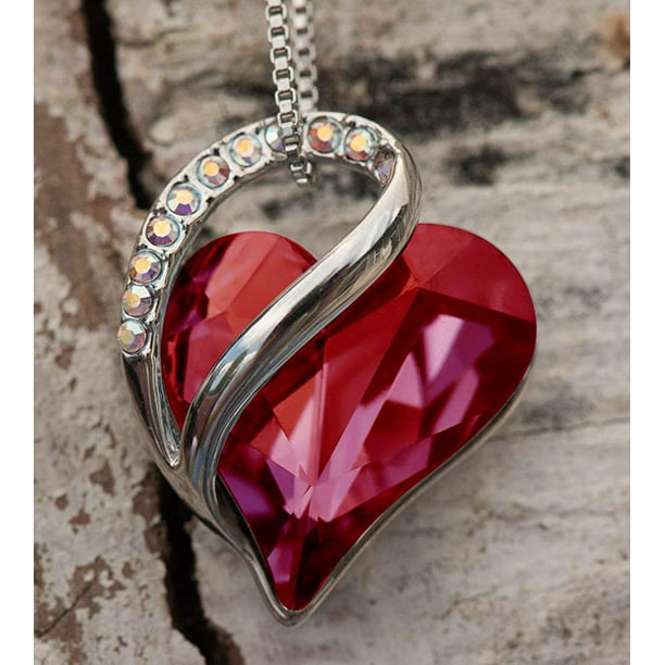 Amperio maleta Disturbio Infinito amor corazón colgante collar piedra de nacimiento cristal joyas  regalos para mujeres, tono Ormromra WRMH-204-9 | Walmart en línea