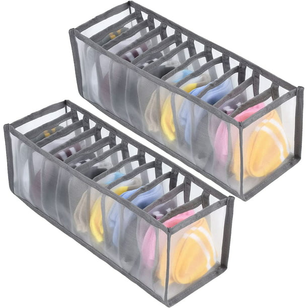 Cabilock 1 caja de almacenamiento de calcetines organizador de  almacenamiento de armario, aparador, cajón, ropa interior, divisores,  cajones de