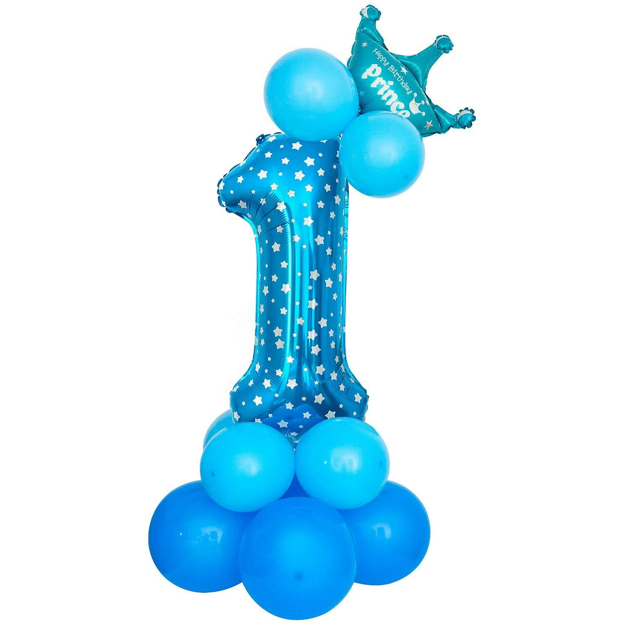 Kit de globos azules del número 10, globos gigantes de número 10 de 32  pulgadas, globos colgantes de helio, globos de látex con confeti de Mylar  para