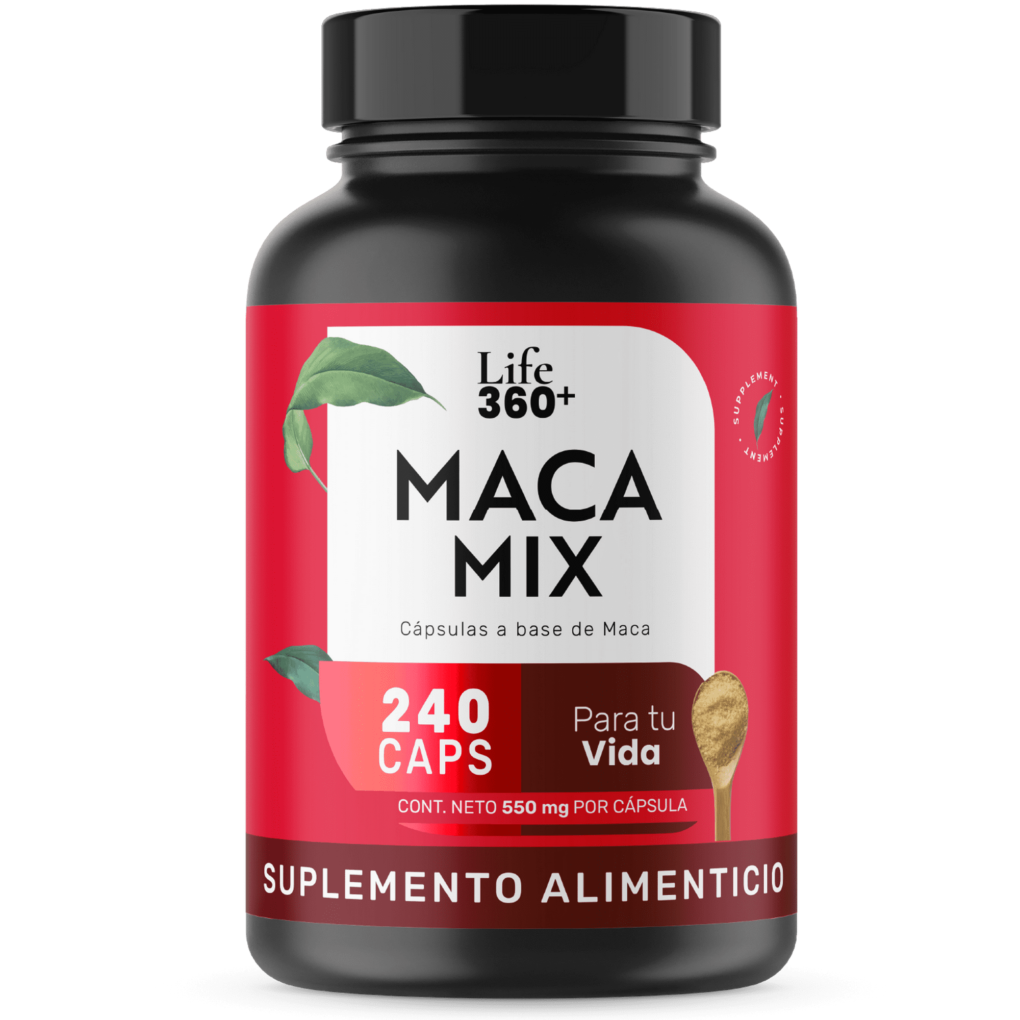 Suplemento Alimenticio Mezcla de Maca Negra, Roja y Amarilla Life 360+ Maca  Mix 240 Cápsulas | Walmart en línea