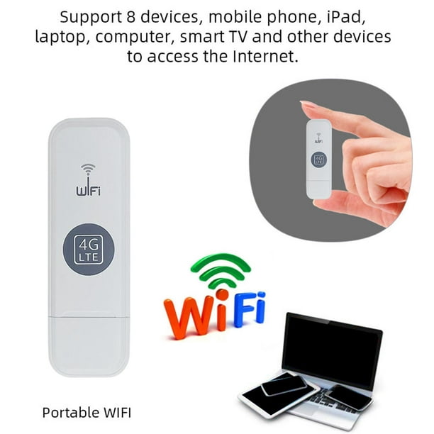 Enrutador WiFi 4G, enrutador inteligente inalámbrico USB portátil 4G LTE  (con WiFi)
