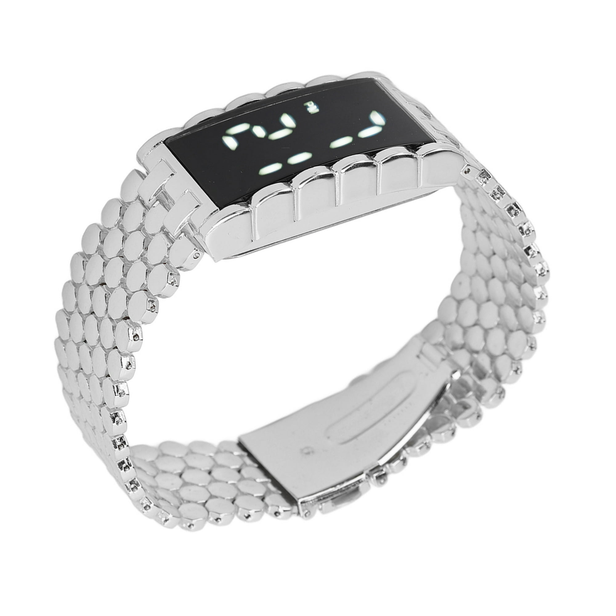 Casio Reloj digital para mujer con pulsera de metal LA-670WA-4,  Plateado/Plateado, Pulsera : Ropa, Zapatos y Joyería