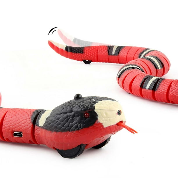USB recargable serpiente juguete inteligente de detección coral serpiente  simulación inteligente evitación inteligente de obstáculos
