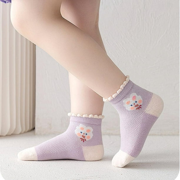 3 pares de calcetines para niños, calcetines de princesa de Disney,  calcetines suaves y elásticos, casuales, bonitos accesorios de verano  adecuados