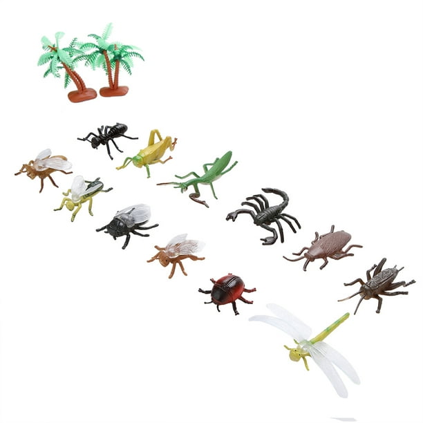 Juego de juguetes modelo de insectos, 12 piezas/juego de insectos