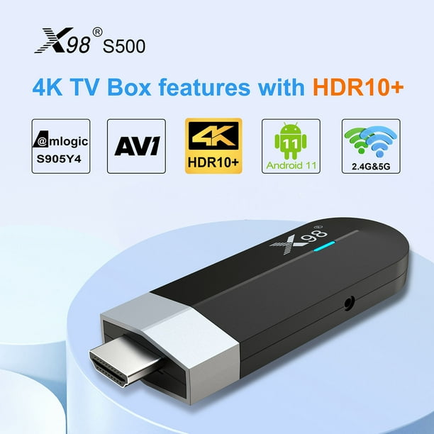 Irfora X98 Plus, Decodificador de TV por Internet con Android 11.0, UHD 4K  Media Player 2.4G/5G WiFi de Doble Banda BT AV1 VP9 H.265